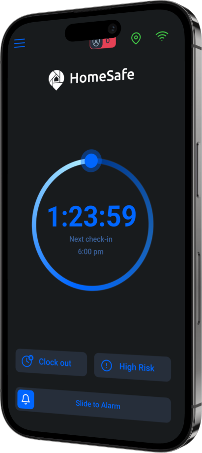 HomeSafe App on Mobile